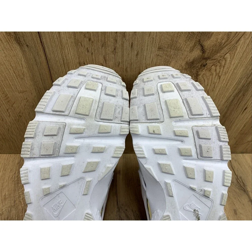 Nike Huarache Run Running Shoes Sneakers Boys Size 4.5Y White 654275-110
